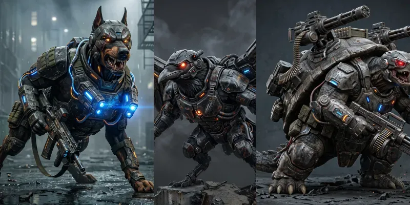 Mutant War Armor Animals 3D generated by undefined
