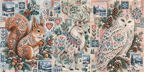 Whimsical Pastel Folk Christmas Journals generated by chatgpt-image