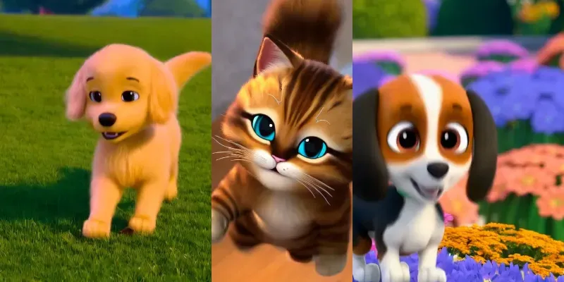 Adorable Cartoon Animal Videos generated by undefined