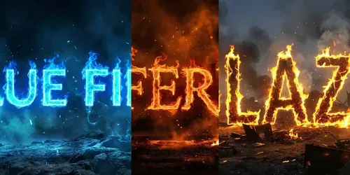Burning Fire Text Effects generated by gemini-image