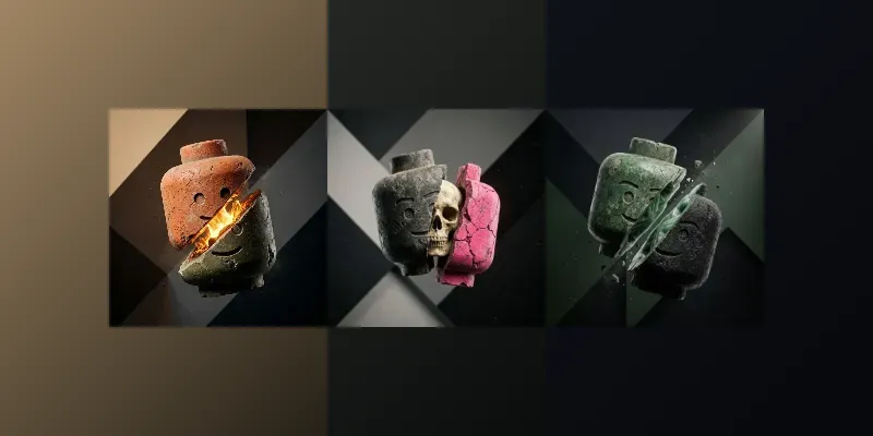 Dark Lego Minifigure Head Posters generated by undefined
