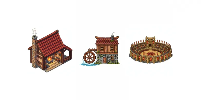 Pixelforge Infinite World Buildings generated by undefined