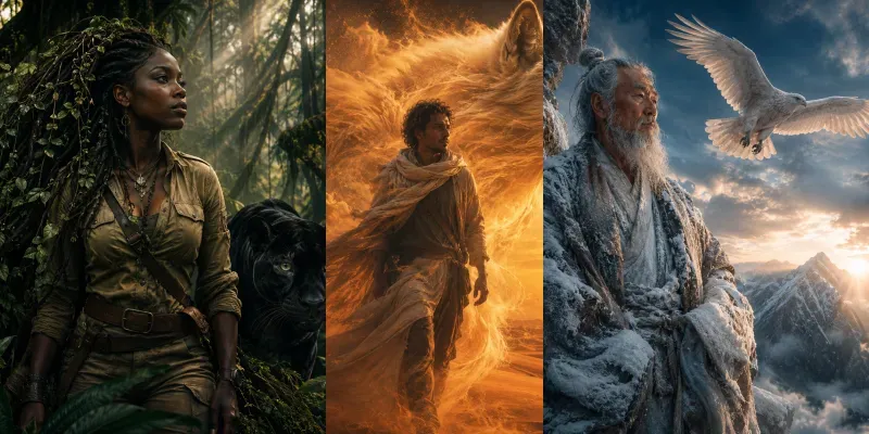 Wild Soul Fusion Portraits generated by undefined