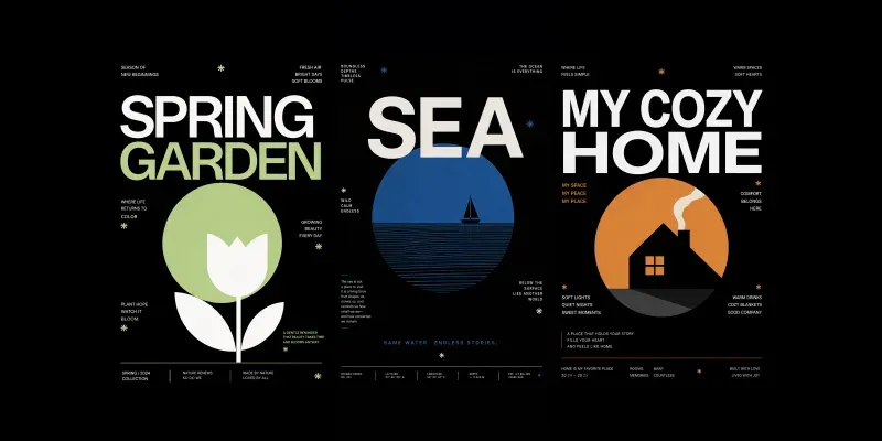 Minimalist Swissstyle Posters generated by undefined