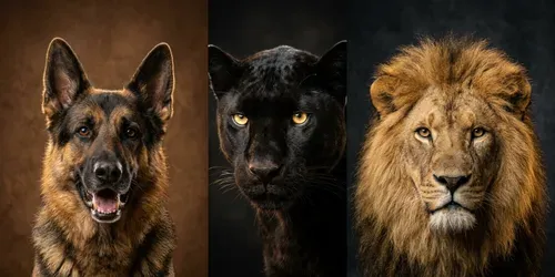 Studio Animal Photo Portraits generated by gemini-image