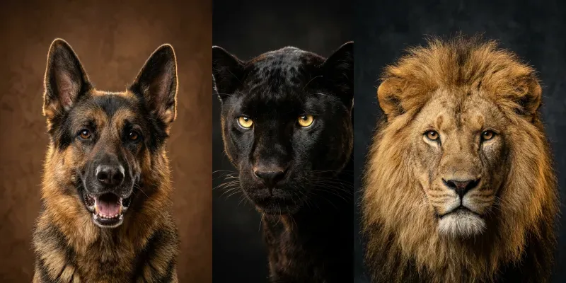 Studio Animal Photo Portraits generated by undefined