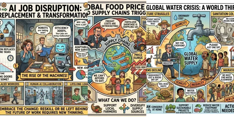Global Crisis Comic Infographics generated by undefined
