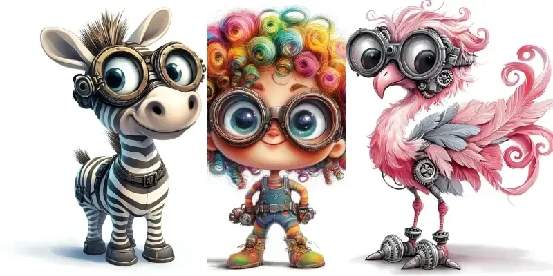 Quirky Steampunk Animals For Nurseries generated by undefined