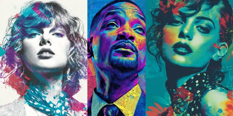 A Fusion Of Pop Art Portraits generated by undefined