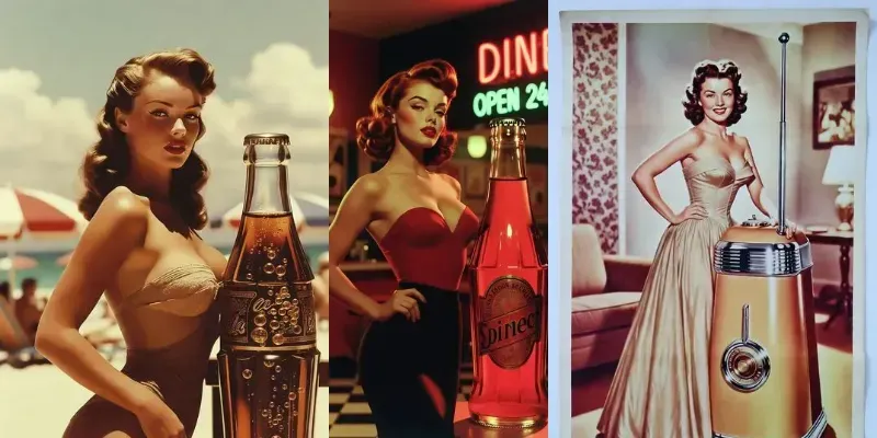 Vintage Pinup Ad Systems generated by undefined