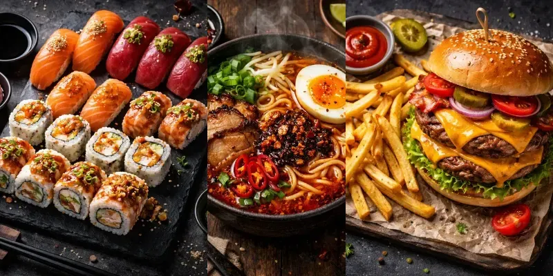 Crispy Street Food Platter Photography generated by undefined