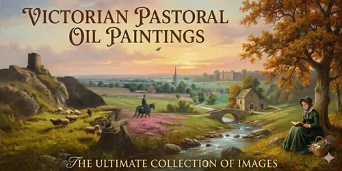 Victorian Pastoral Oil Paintings generated by midjourney