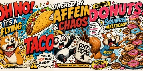 Comic Mascot Chaos Generator generated by chatgpt-image