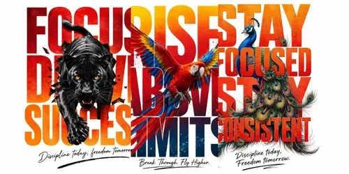 Majestic Typography Animal Posters generated by chatgpt-image