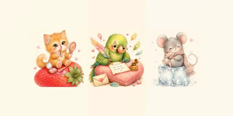 Kawaii Pet Illustration Pack generated by undefined