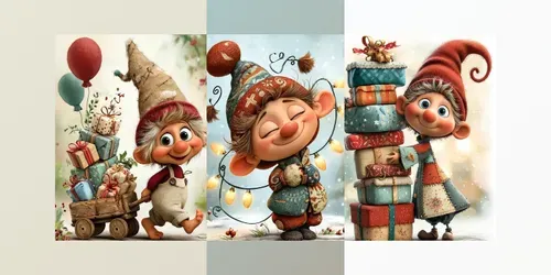 Birthday Gnome Watercolor Clipart generated by midjourney