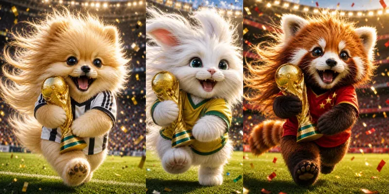 Football Soccer Sports Champion Pet Art generated by undefined