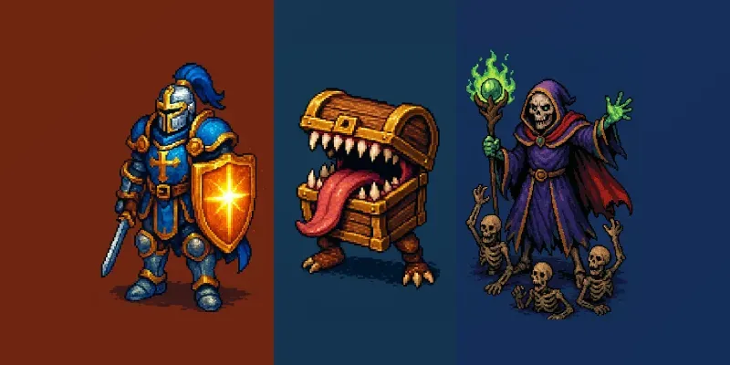 Vibrant Pixel RPG Character Engines generated by undefined