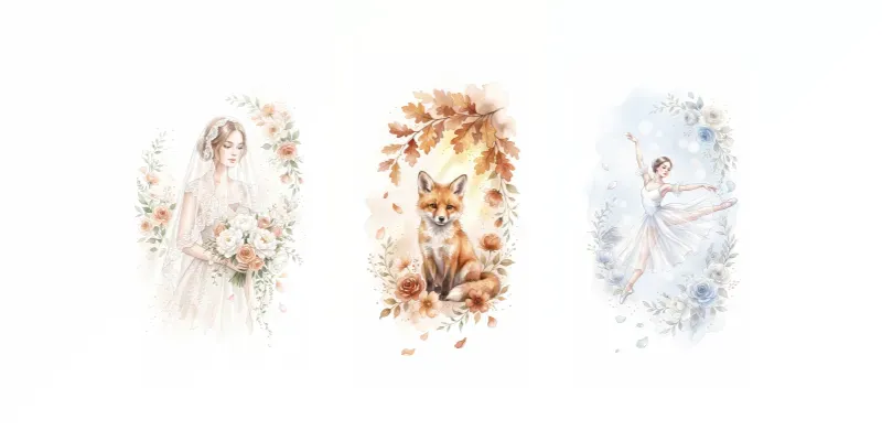 Romantic Watercolor Art generated by undefined
