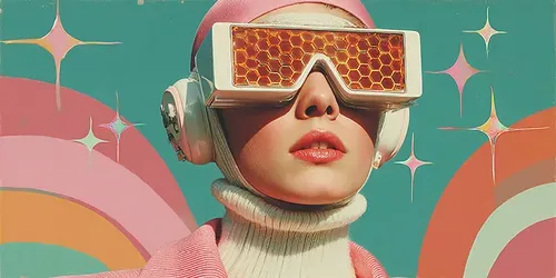 Retro Pop Portrait Collages generated by midjourney