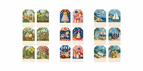 Seasonal Gift Tag Story Sets generated by chatgpt-image