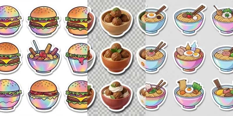 Y2k Food Sticker Sheets Cute Pngs generated by undefined