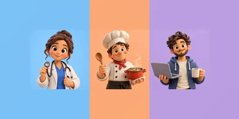Claymation 3D Avatars For Any Professions