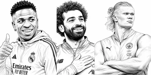 Elite Football Legends Line Art generated by chatgpt-image