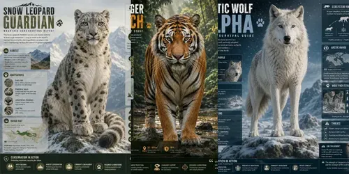 Wildlife Legends Infographics generated by chatgpt-image