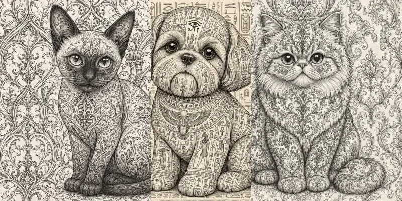 Detailed Mandala Animal Illustrations generated by undefined