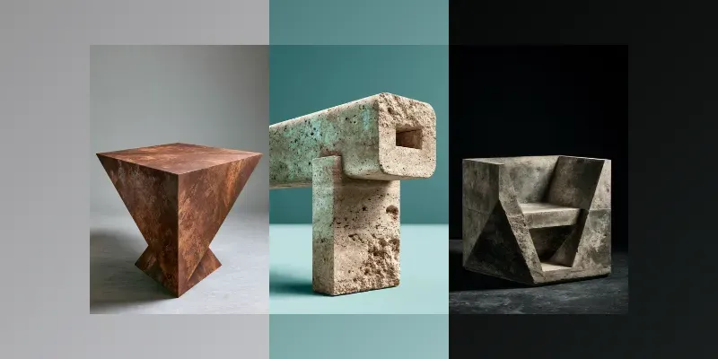 Raw Brutalist Furniture generated by undefined