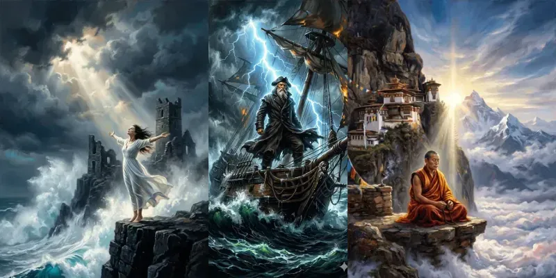 Cinematic Grand Oil Painting Wallpapers generated by undefined