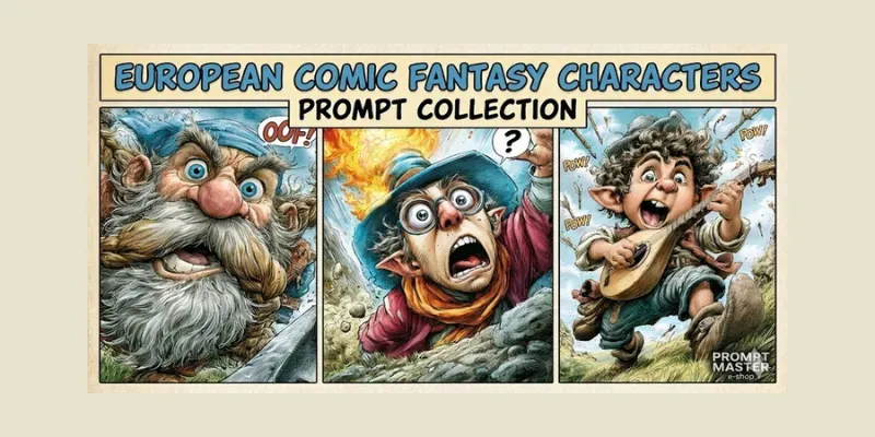 Dynamic European Comic Fantasy Characters generated by undefined