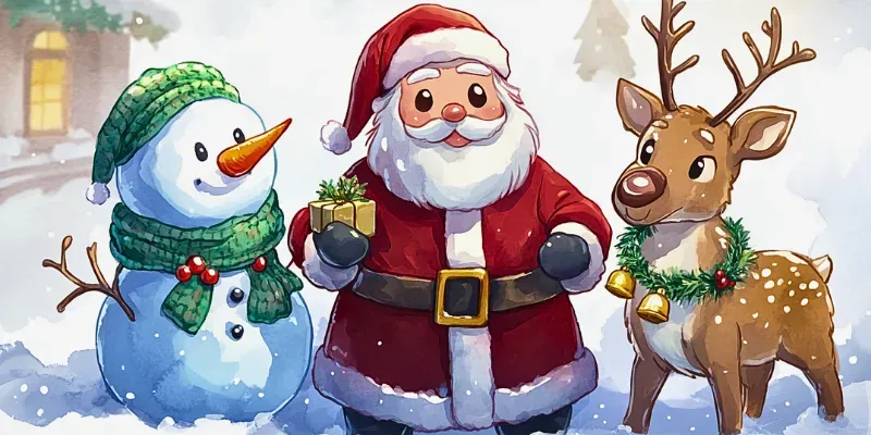 Christmas Character Illustration Cliparts generated by undefined