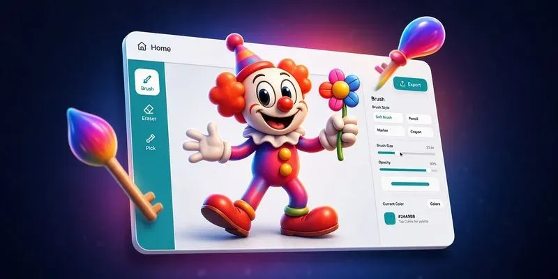 Kids Coloring Book Web Tool App