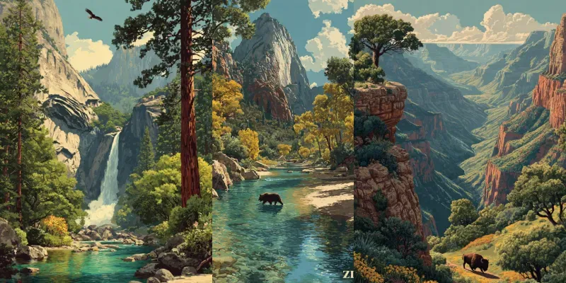 National Park Landscapes generated by undefined