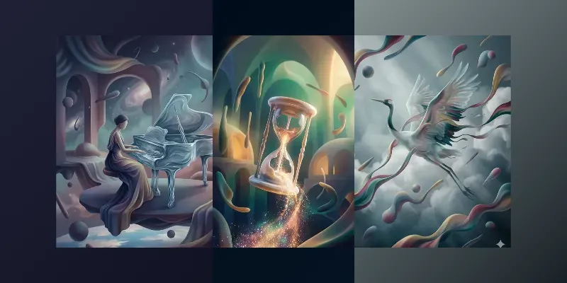 Premium Surreal Wall Art Digital Assets generated by undefined