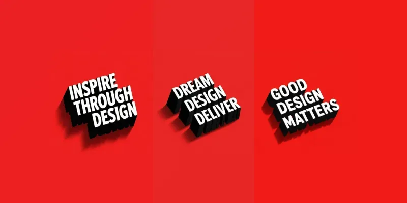 Modern 3D Typography Poster Sets generated by undefined