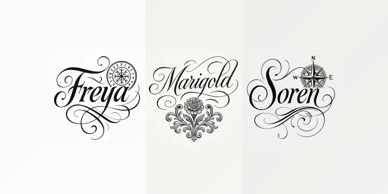 Elegant Name Art With Flourishes generated by undefined