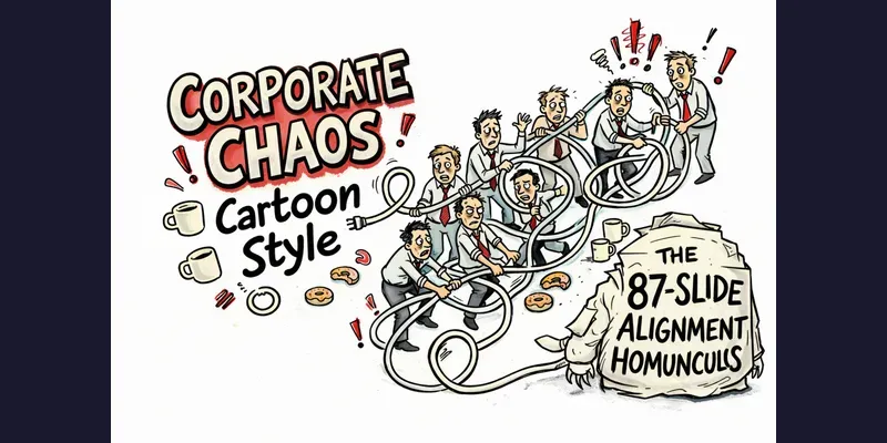 Corporate Chaos Cartoon Style generated by undefined