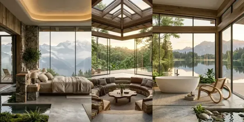 Biophilic Luxury Interior Scenes generated by undefined