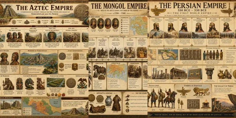 Epic Empire History Timeline Posters generated by undefined