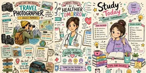 Selfdiscovery Doodle Posters generated by chatgpt-image