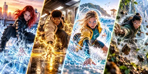 Cinematic Superpower Scenes generated by grok-video