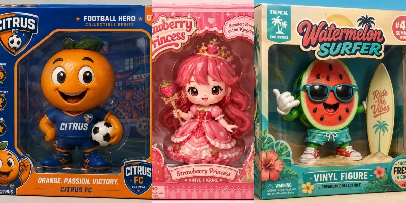 Cute Retro Toy Box Character Packs generated by undefined