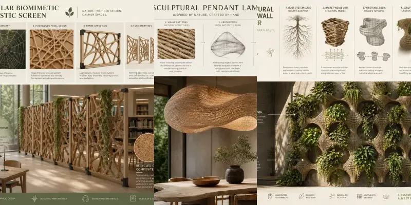 Industrial Biophilic Concept Boards generated by undefined