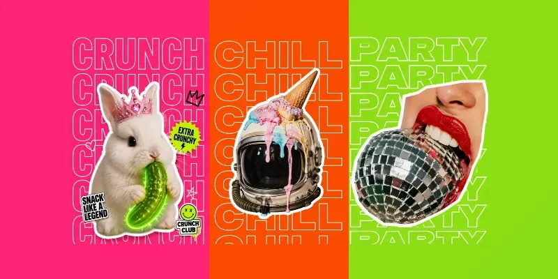 Pop Art Typography Collage Posters generated by undefined