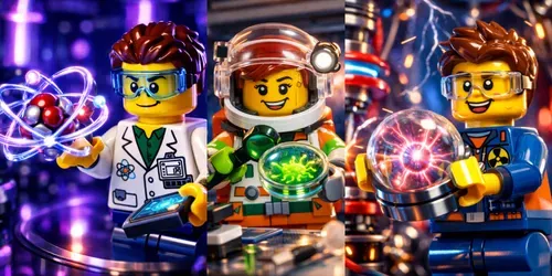 Neon Lab Lego Scientist Series Pros generated by chatgpt-image