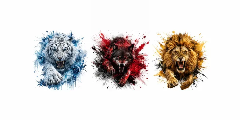 Wild Ink Predator Explosive Animals generated by undefined
