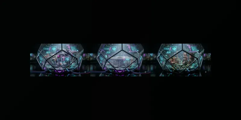 Cyberpunk Holographic Terrariums generated by undefined